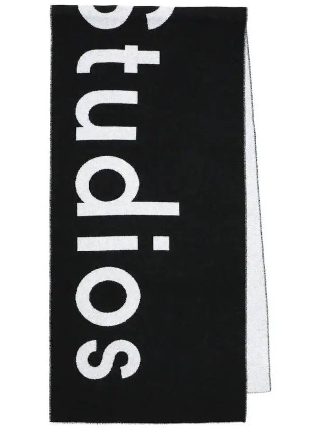 Big Logo Scarf White Black - ACNE STUDIOS - BALAAN 6