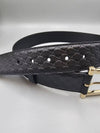 Women s GG Microsima Black Leather Belt 281548 - GUCCI - BALAAN 4