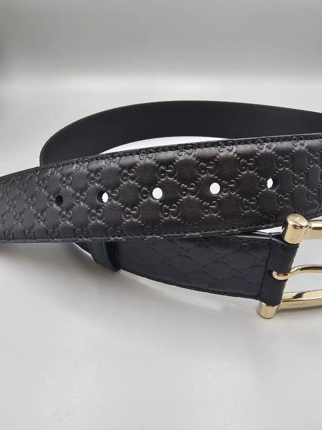 Women s GG Microsima Black Leather Belt 281548 - GUCCI - BALAAN 4