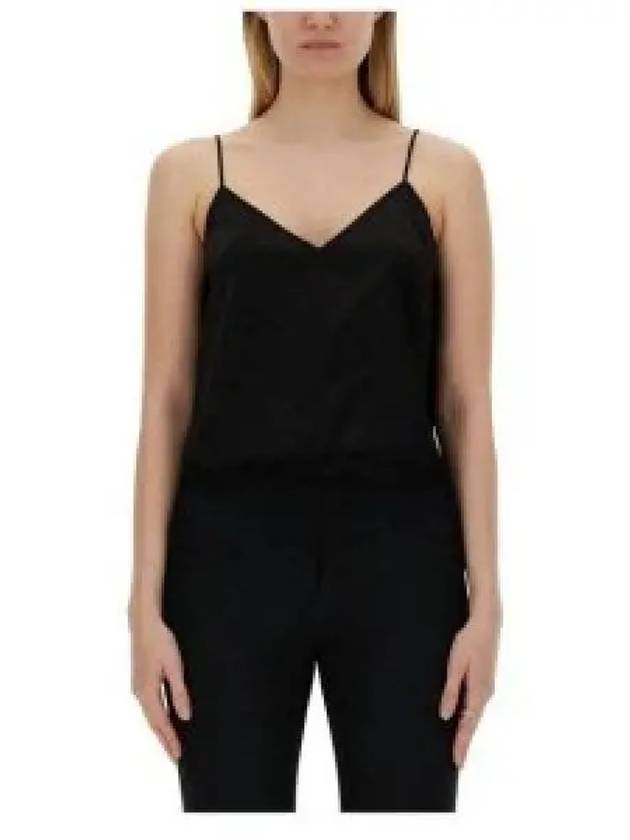 V-Neck Thin Strap Sleeveless Black - ALEXANDER MCQUEEN - BALAAN 2