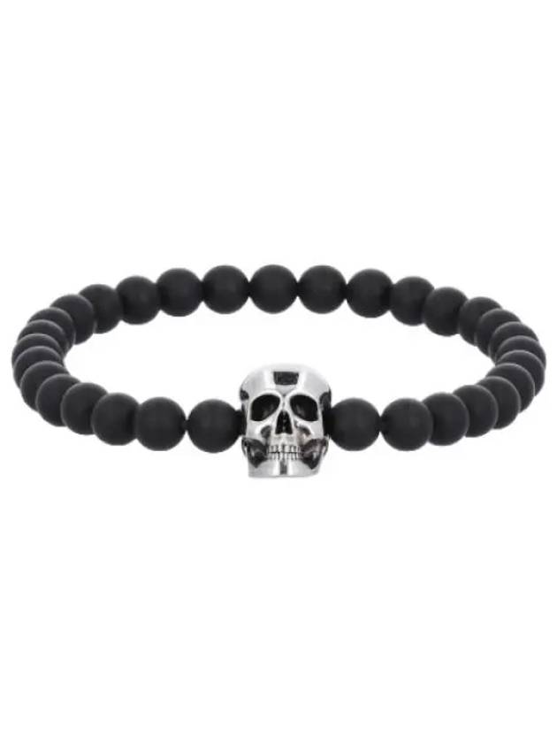 skull beads bracelet black - ALEXANDER MCQUEEN - BALAAN 1