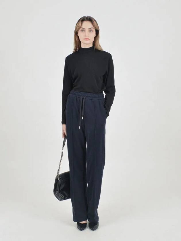 Essential Banding Knit Pants Navy - CHANCE'S NOI - BALAAN 1