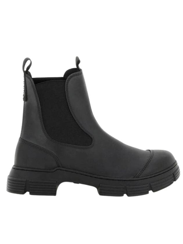 Rubber Chelsea Boots Black - GANNI - BALAAN 1