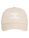 Triomphe Cotton Ball Cap Vanilla - CELINE - BALAAN 3