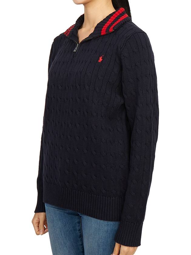 Kids half zip up knit 323868894005 NAVY Adult wearable - POLO RALPH LAUREN - BALAAN 3