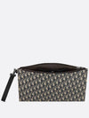 Oblique Jacquard A4 Pouch Clutch Bag Beige Black - DIOR - BALAAN 4