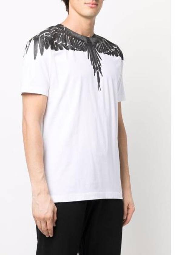 Men's Icon Wings Short Sleeve T-Shirt White - MARCELO BURLON - BALAAN 3