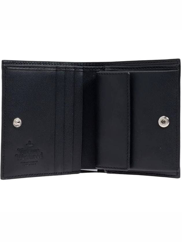 Logo Two-Fold Half Wallet Black - VIVIENNE WESTWOOD - BALAAN 5