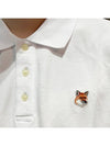 Fox Head Patch Classic Polo Shirt White - MAISON KITSUNE - BALAAN 7