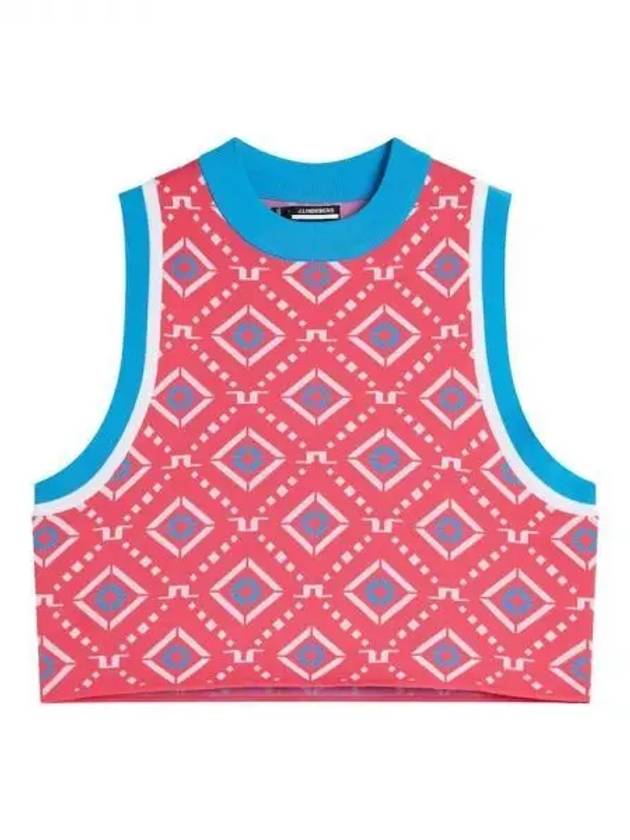 Golf Women s Freja Knit Vest Blue Diamond Logo Domestic Product GR5Y24042937838 - J.LINDEBERG - BALAAN 1