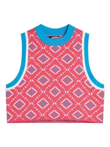 Golf Women s Freja Knit Vest Blue Diamond Logo Domestic Product GR5Y24042937838 - J.LINDEBERG - BALAAN 1