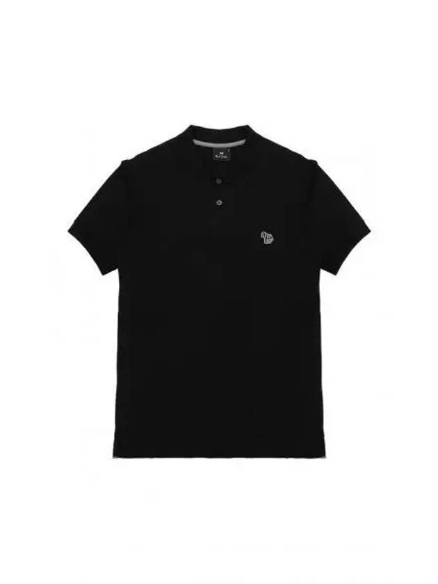 Zebra Logo Patch Polo Shirt Black - PAUL SMITH - BALAAN 2