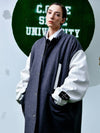 Reversible Wool Blend Varsity Coat GREY - C.O.M.E - BALAAN 1