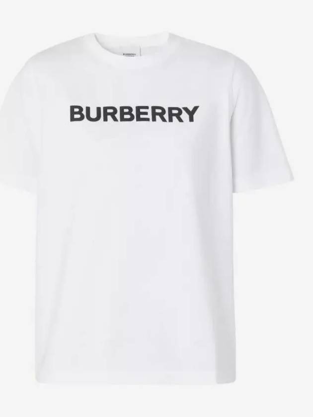 Logo Print Cotton Short Sleeve T-Shirt White - BURBERRY - BALAAN 3