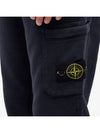 Waffen Patch Cotton Fleece Track Pants Navy - STONE ISLAND - BALAAN 4