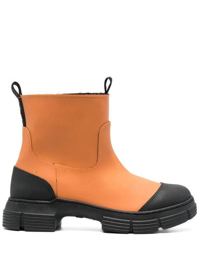 Short Rain Boots Women's Orange - GANNI - BALAAN 2