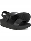 Genuine Lulu Covered Buckle Leather Black Women s Back Strap Sandals HH1 001 - FITFLOP - BALAAN 3