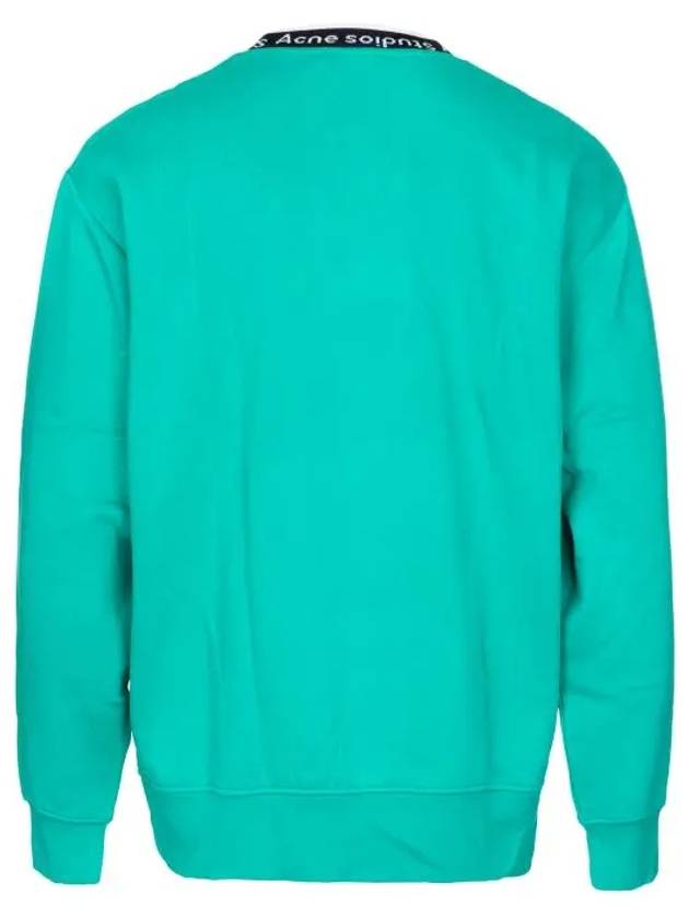 Acne Neck Logo Overfit Brushed Sweatshirt Fun Green BI0078 - ACNE STUDIOS - BALAAN 2