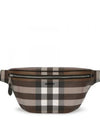 Checked Leather Bum Belt Bag Dark Birch Brown - BURBERRY - BALAAN 2