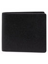 Stitched Bifold Leather Half Wallet Black - MAISON MARGIELA - BALAAN 3