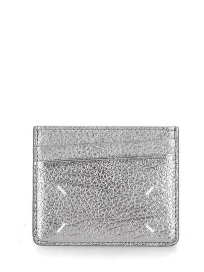 Stitched Calfskin Card Wallet Silver - MAISON MARGIELA - BALAAN 2