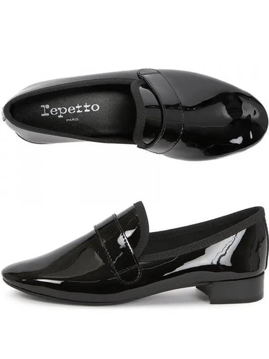 Women's Michael Patterned Leather Loafers Black - REPETTO - BALAAN 2