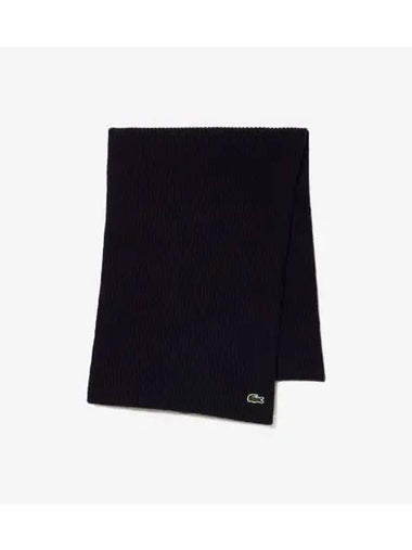 Wool lip tissue muffler navy - LACOSTE - BALAAN 1