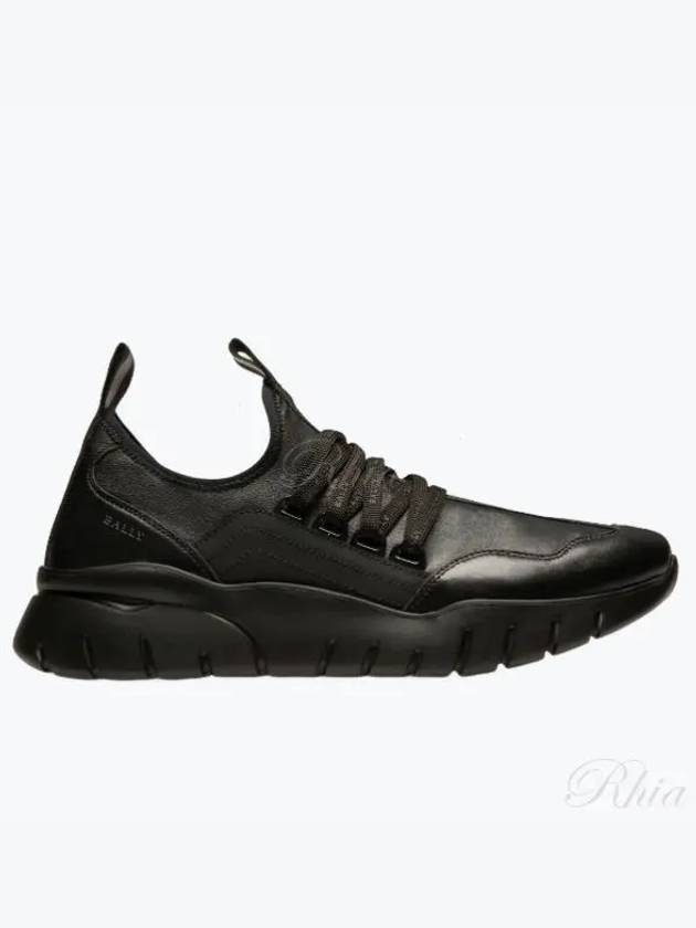 Men's Leather Sneakers Shoes BIRDI Black 6225826 - BALLY - BALAAN 1