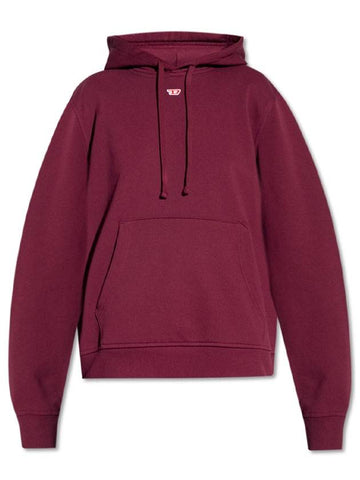 Men's S-Ginn-D Logo Hoodie Burgundy - DIESEL - BALAAN 1