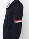 Cotton Milano Armband Zip Up Hoodie Navy - THOM BROWNE - BALAAN 3