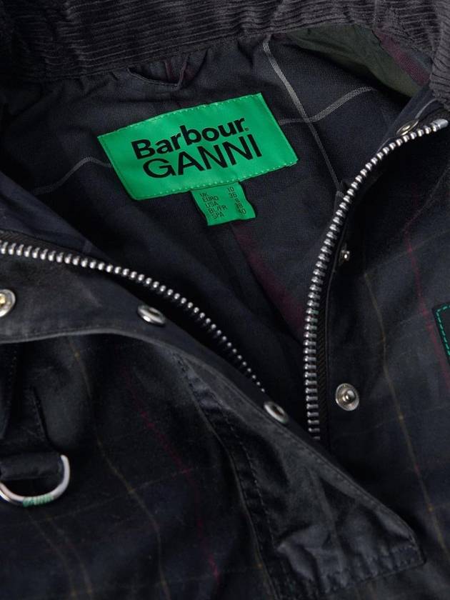 Ganni Tartan Waxed  Anorak Jacket Black - BARBOUR - BALAAN 12