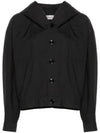 Cotton Crinkled Finish Jacket Black - LEMAIRE - BALAAN 2