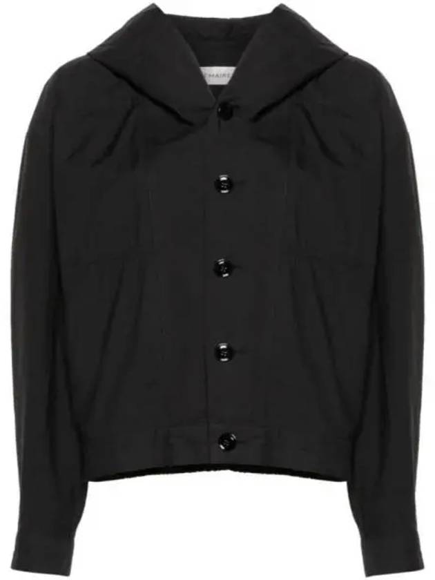 Cotton Crinkled Finish Jacket Black - LEMAIRE - BALAAN 2