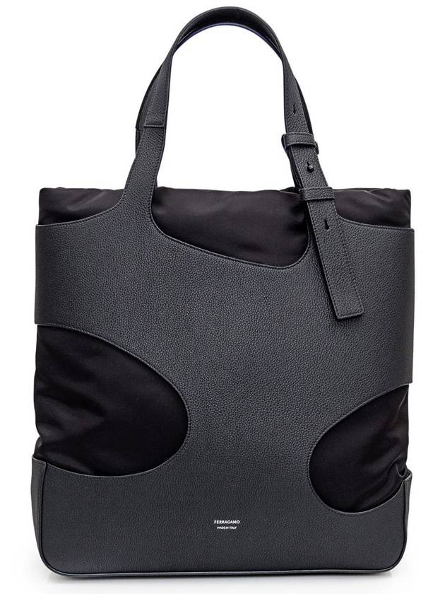 Salvatore cut-out detail tote bag black - SALVATORE FERRAGAMO - BALAAN 2