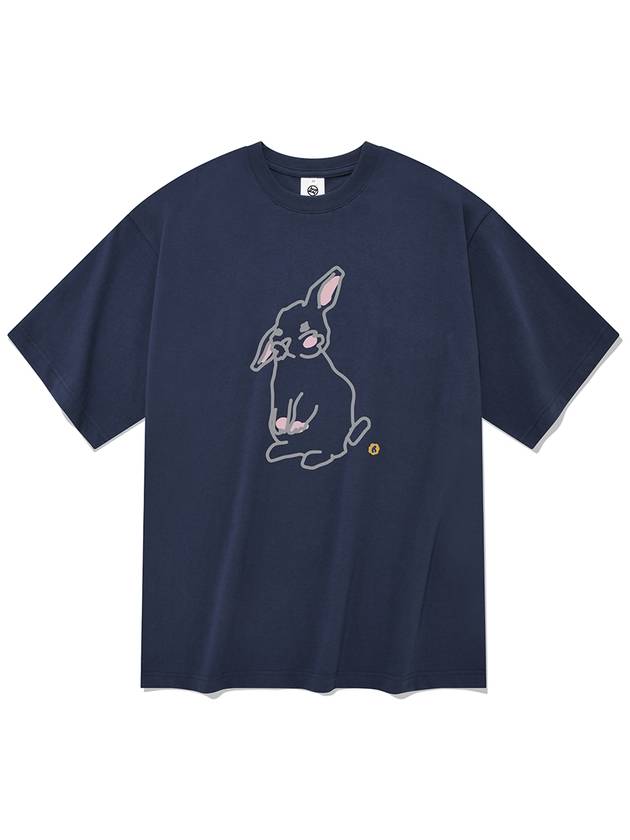 Rabbit short sleeve t shirt navy - RADINEO - BALAAN 1