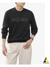 Logo Embellished Crewneck Sweatshirt Black - ALEXANDER MCQUEEN - BALAAN 2