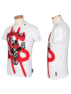 Monopoly Graphic Print Cotton Short Sleeve T-Shirt White - PHILIPP PLEIN - BALAAN 1