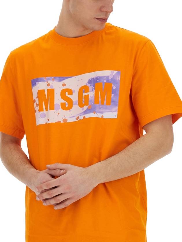 Short Sleeve T-Shirt 3640MM138 24700210 ORANGE - MSGM - BALAAN 5