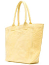 Yenky Embroidered Logo Shopper Tote Bag Yellow - ISABEL MARANT - BALAAN 6