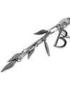 Leaf Surgical Steel Chain Keyring Silver - BASSCLEF - BALAAN 6