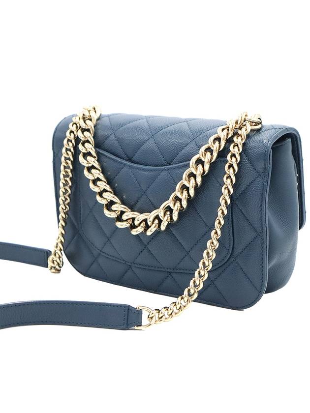 Chanel Blue Caviar CC Logo Small Gold Stud Chain Shoulder Bag 24th - CHANEL - BALAAN 4