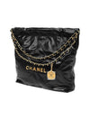 22 Shiny Calfskin Small Shoulder Bag Black - CHANEL - BALAAN 3