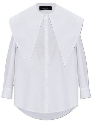 Fabiana Filippi Shirt With Decorative Collar, Women's, White - FABIANA FILIPPI - BALAAN 1