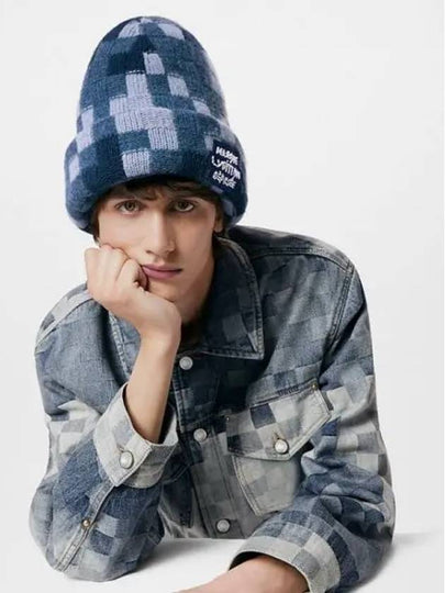 Wool Denim Beanie Blue - LOUIS VUITTON - BALAAN 2