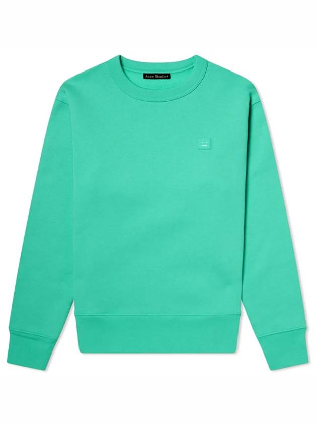 Fairview Face Patch Crew Neck Sweatshirt Dark Green - ACNE STUDIOS - BALAAN 2