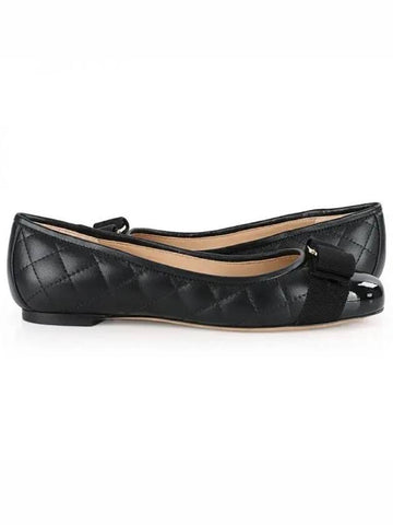 Ferragamo Women s Barina Quilted Flat Shoes Black 672100 01M831 001 271566 1063368 - SALVATORE FERRAGAMO - BALAAN 1