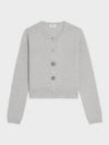 Triomphe Cashmere Cardigan Grey - CELINE - BALAAN 2