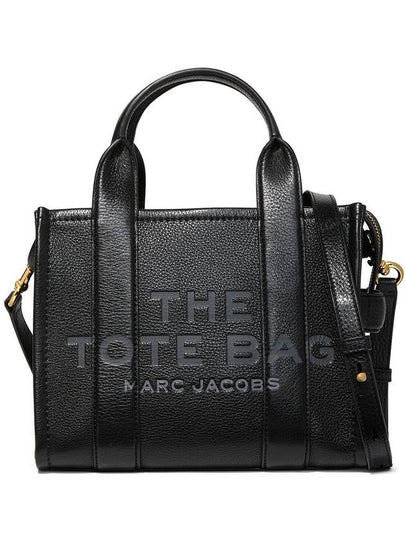 Logo Medium Leather Tote Bag Black - MARC JACOBS - BALAAN 2