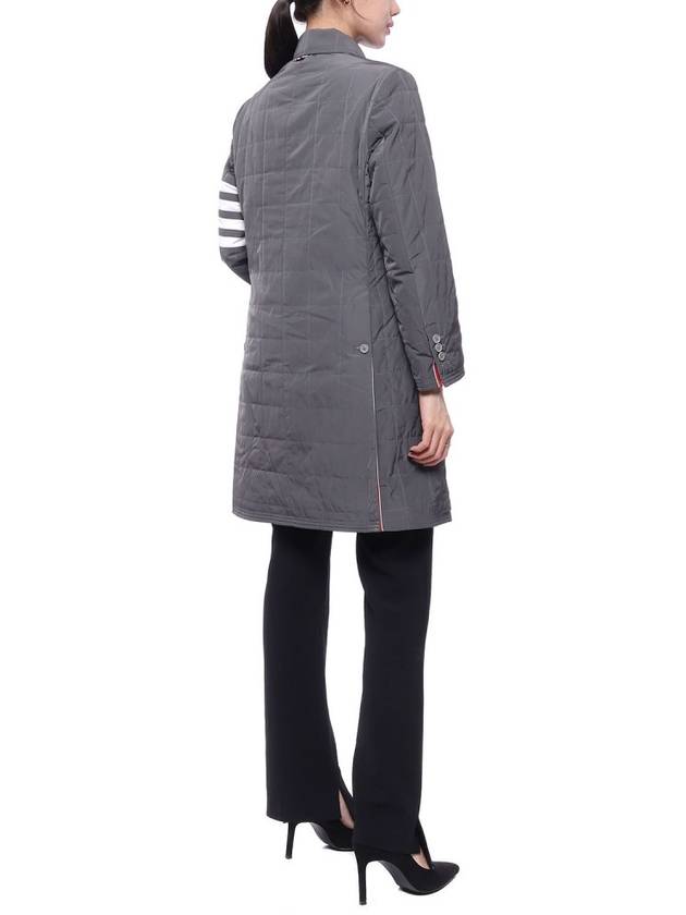 4 Bar Quilted Down Single Coat Grey - THOM BROWNE - BALAAN 7