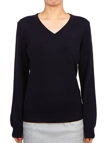 Amaya V-Neck Knit Top Navy - J.LINDEBERG - BALAAN 2